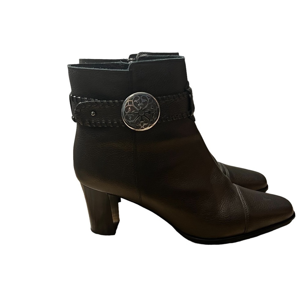 BRIGHTON Rylee Buff & Luxe Wesley Western Calf Boots Size 10 - Picture 3 of 11